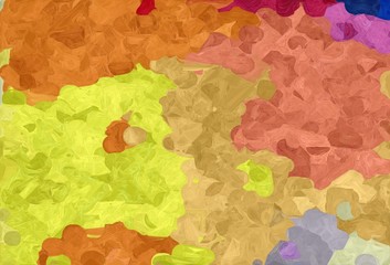 abstract decoration painting style with peru, pastel orange and pastel purple colors