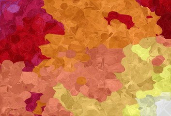 abstract natural painting style with peru, khaki and firebrick colors