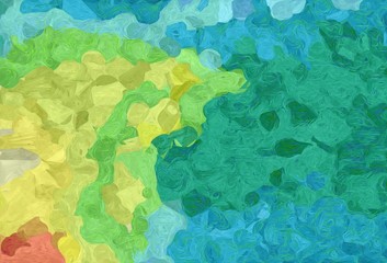 abstract creative painting style with medium sea green, dark khaki and light sea green colors
