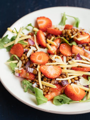 Lentil and Strawberry Salad