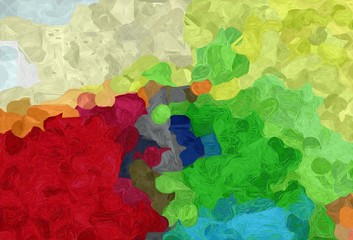 abstract natural painting style with dark khaki, firebrick and sea green colors