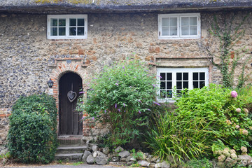 Fototapeta na wymiar Old English house in rural areas of Great Britain