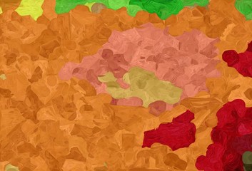 abstract colorful grunge painting style with bronze, forest green and firebrick colors