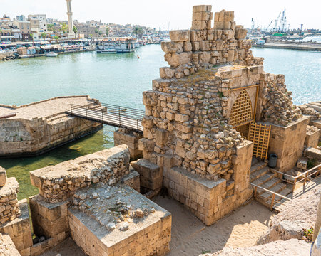 Crusaders Sea Castle Sidon Saida in South Lebanon Middle east