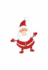 Santa vector on the white background 