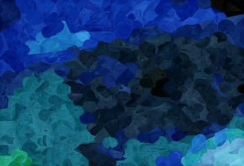 abstract natural painting style with midnight blue, very dark blue and steel blue colors