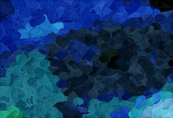 abstract natural painting style with midnight blue, very dark blue and steel blue colors