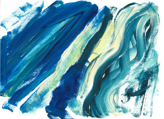 abstract blue with strokes and splashes