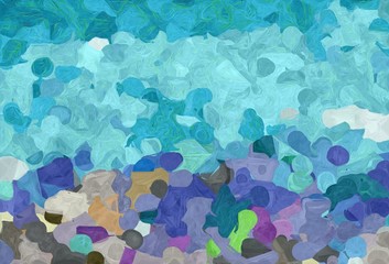 abstract colorful grunge painting style with medium aqua marine, sky blue and light sea green colors