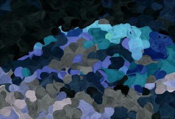 abstract creative painting style with very dark blue, medium aqua marine and steel blue colors