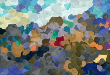 abstract natural painting style with dark slate gray, pastel gray and medium aqua marine colors