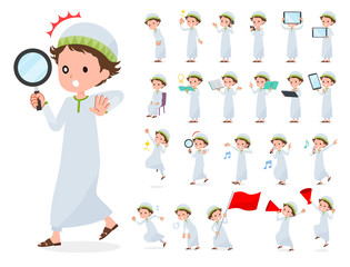 flat type Arab boy_Action