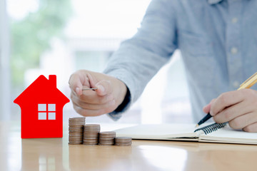 Save money for home cost concept