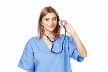 young doctor with stethoscope