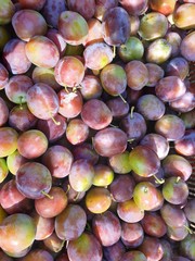 Pile of victoria plums