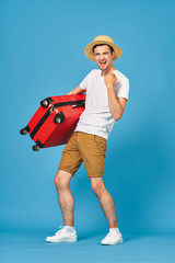 young woman with bag