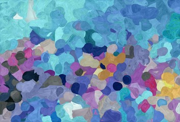 abstract creative painting style with cadet blue, dark gray and sky blue colors