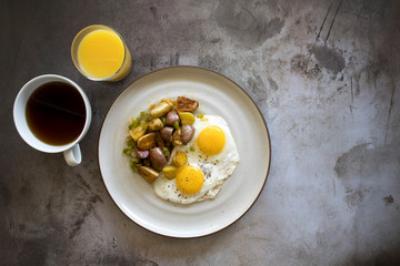 Fried Eggs and Potatoes