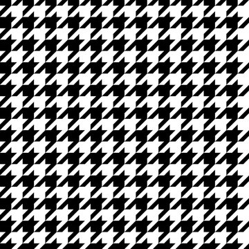 Abstract seamless Houndstooth fabric pattern, textile vector design