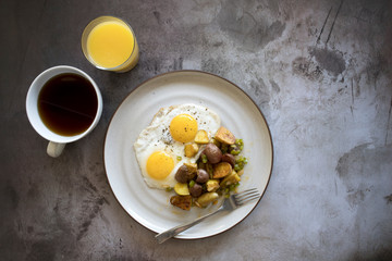 Fried Eggs and Potatoes