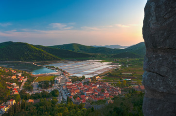 Panorama of croatian town Ston