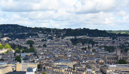 Obraz premium Bird eye view of Bath, United Kingdom