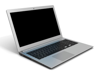 laptop computer single 3d illustration