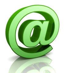 Obraz premium e mail sign 3d illustration isolated