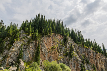 Kolsay lake - mountain lake in Kazakhstan