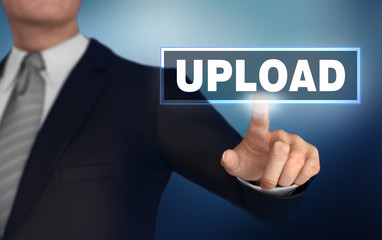 upload   pushing concept 3d illustration