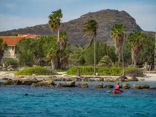 Coastal Views around the small Caribbean island of Curacao