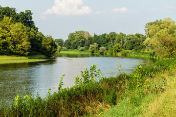 Fototapeta na wymiar Morava river in summer, Slovakia
