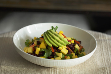 Black Bean and Mango Salad with Avocado