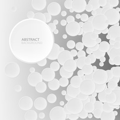  Geometric vector background with gray stylish circles. Design element. Brochure Template