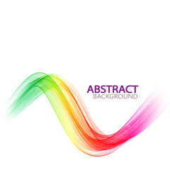  Color vector horizontal wave on a white background