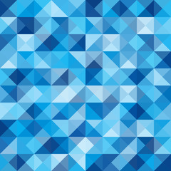Obraz premium Geometric design abstract background of blue triangles. Brochure Template