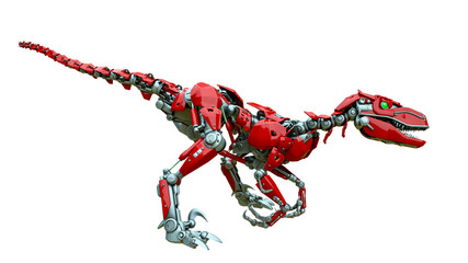velociraptor robot ready to attack