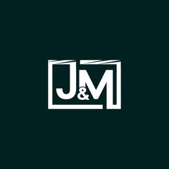 Letter JM Square Creative icon Logo Design Template Element Vector Illustration