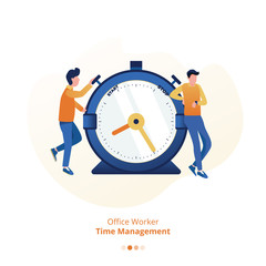 Time management, illustration waiting