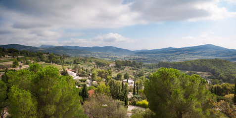 Panoramic landscape in Provence near Toulon, France