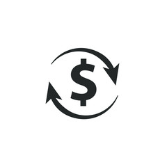 money transfer icon. money convert symbol. money convert sign. flat style. money dollar icon for your website design, logo, app, UI. 