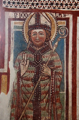 San Nicola; affresco nella chiesa di San Vigilio a Cles, Trentino