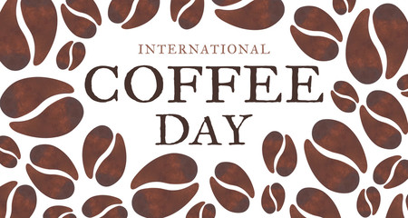 International Coffee Day Background Illustration