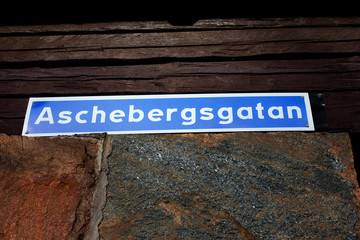 Aschebergsgatan sign