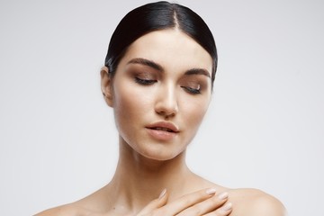 portrait of young woman with perfect skin