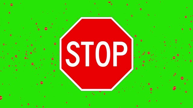 футаж знак стоп. знак стоп на фоне. знак «стоп». зеленый знак стоп. пауза на зеленом фоне.