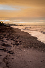 beach at dusk