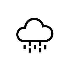Cloud rain outline icon