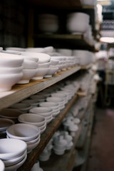 traditional pottery in shop