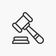 Law outline icon logo